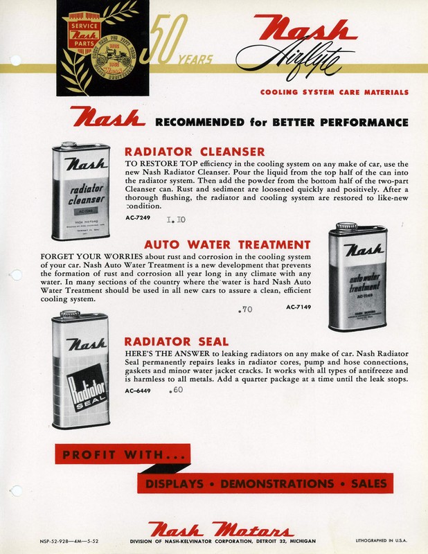 1952 Nash Accessories Booklet Page 17